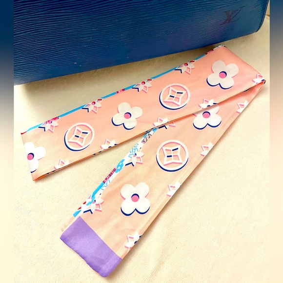 Vibrant Multicolor Twilly Wrap Bandeau Scarf - Picture 3 of 6